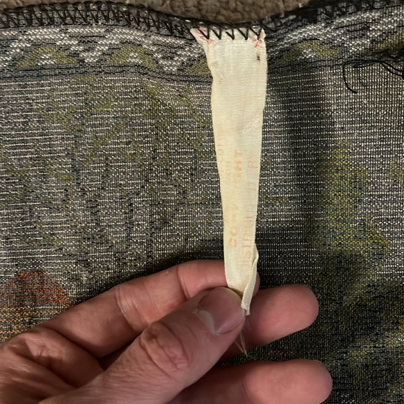 Vintage 70s B.M.S. Deers Winter Woods Velvet Tapestry - Picture 6 of 7